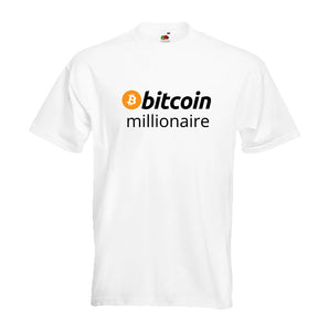 T-Shirt "bitcoin millionaire" weiß