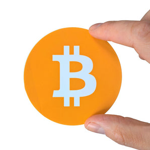 Aufkleber "bitcoin Logo" rund 90mm