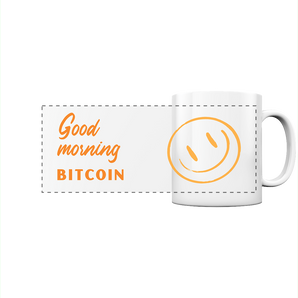 Bitcoin Tasse - good morning bitcoin - Smiley - Panorama Tasse