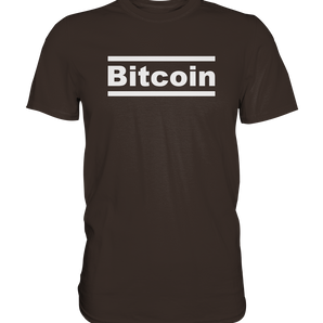 Bitcoin T-Shirt Typo Lines - Premium T-Shirt