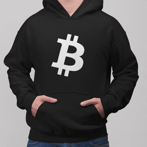 Hoody bitcoin Logo "simple B" schwarz | Pullover | Sweatshirt