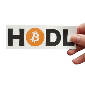 Aufkleber "bitcoin HODL" 148x50mm