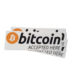 Sticker "bitcoin accepted here" 148x50mm