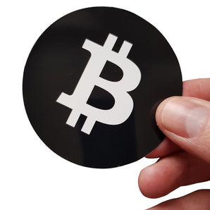 Aufkleber "bitcoin Logo" SimpleB rund 70mm