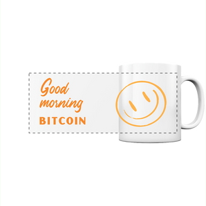 Bitcoin cup - good morning bitcoin - smiley - panoramic cup